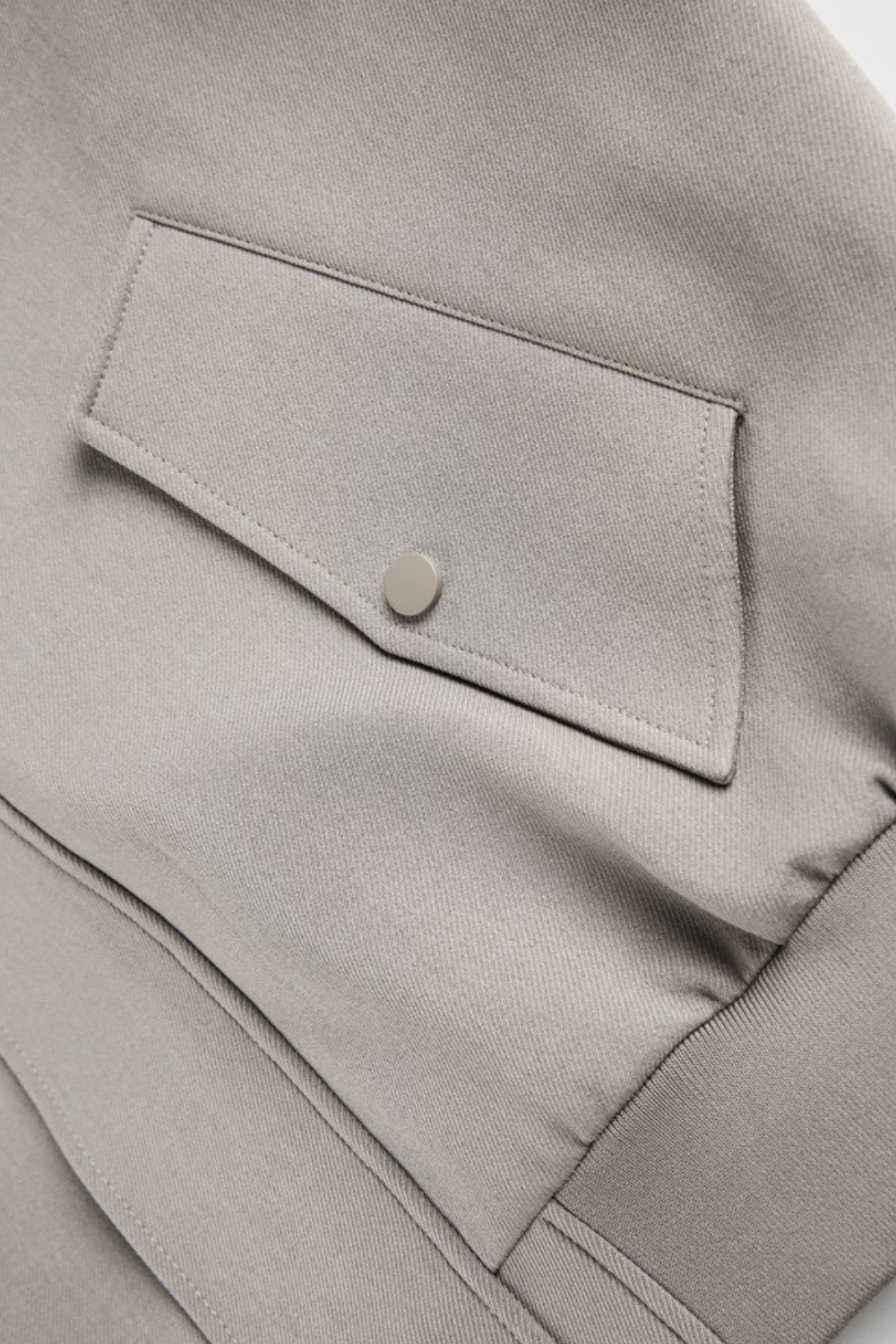 Structured Twill Bomber Jacket