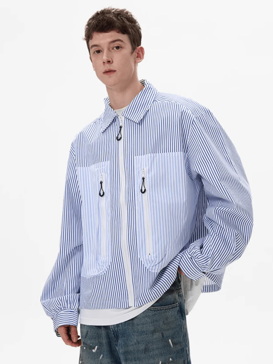 Port Stripe Shirt Jacket