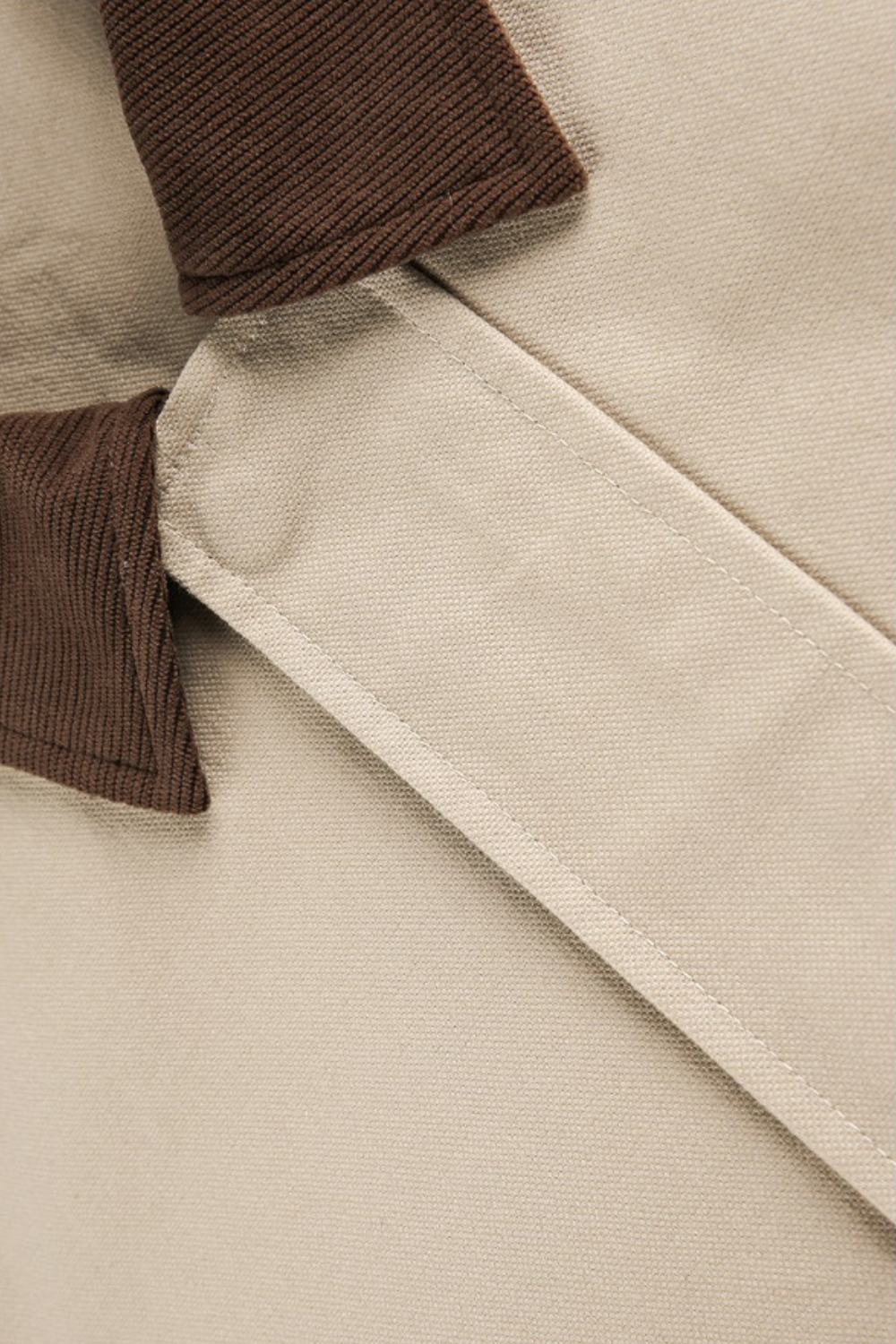 Contrast Collar Cotton Zip Jacket