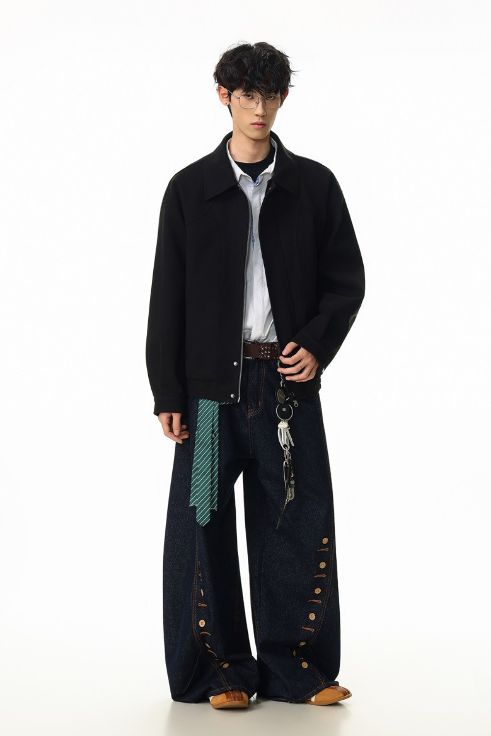 Structured Cotton Bomber Jacket