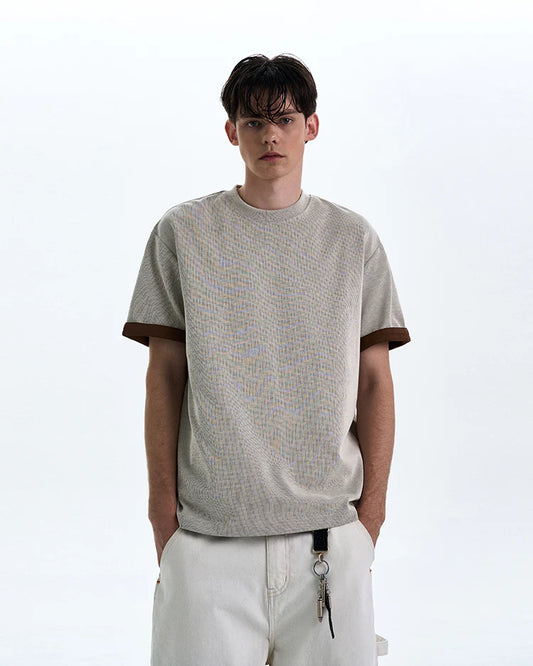THE DOUBLE SLEEVE TEXTURED TEE