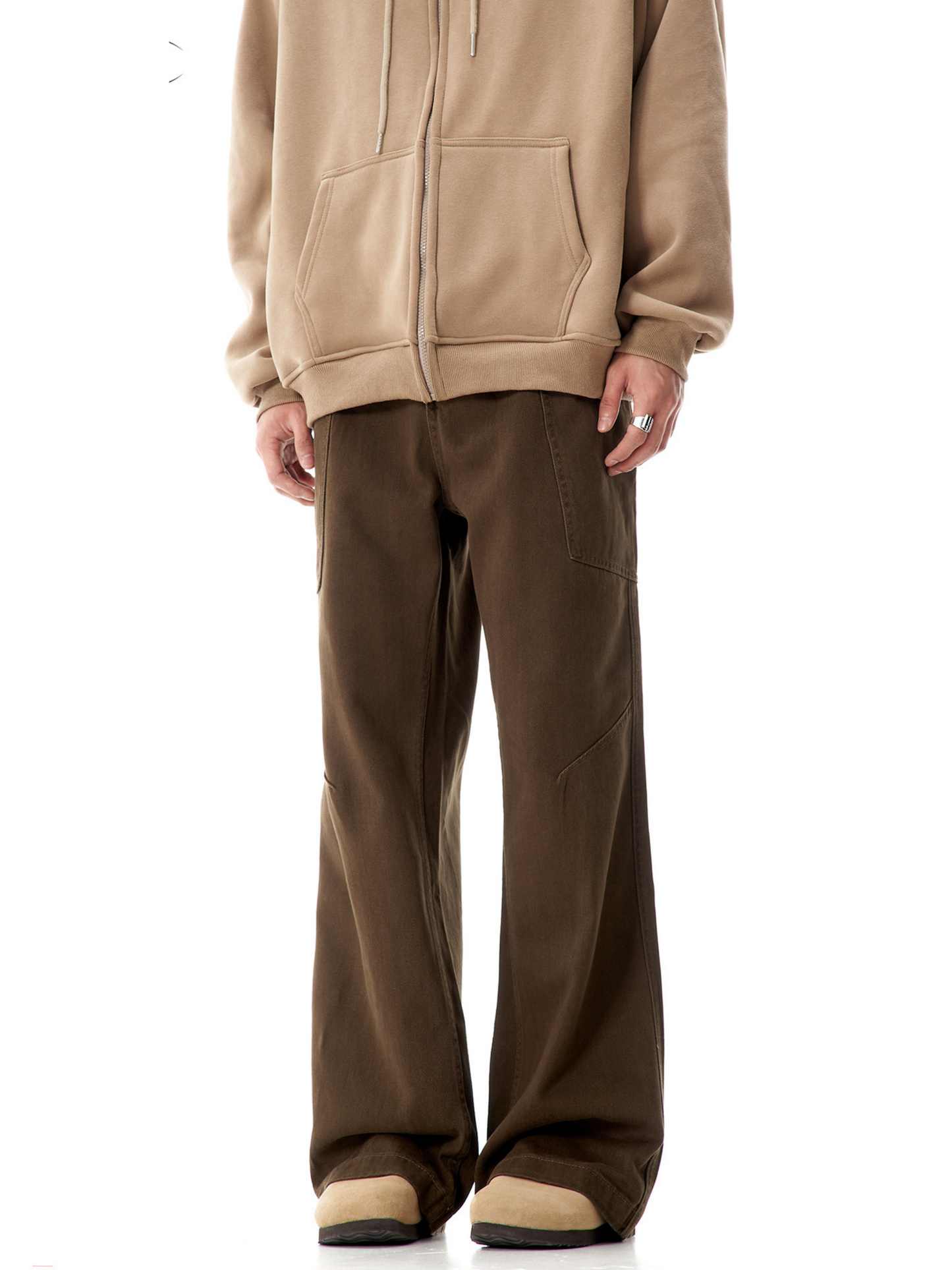 CONTOUR PANEL STRAIGHT-LEG JEANS