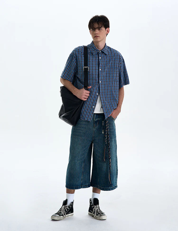 THE BOXY PLAID SHORT SLEEVE SHIRT