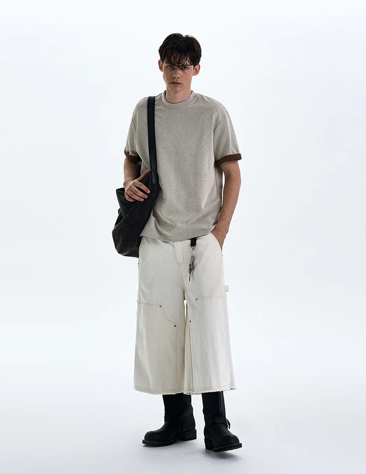 THE DOUBLE SLEEVE TEXTURED TEE