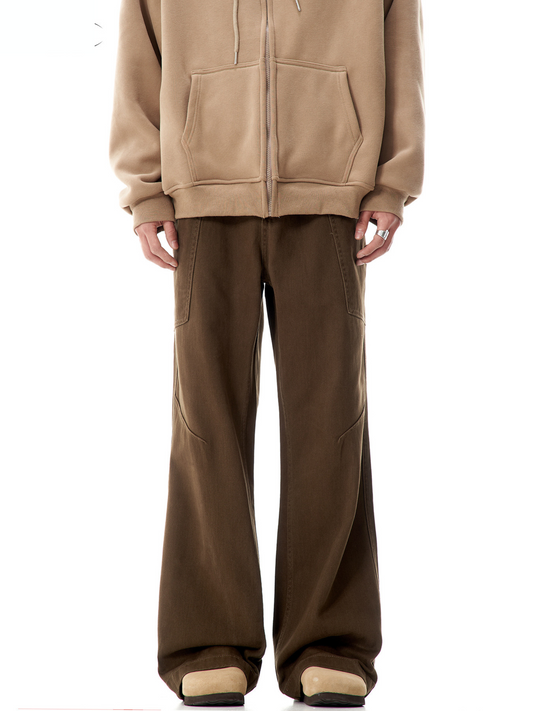 CONTOUR PANEL STRAIGHT-LEG JEANS