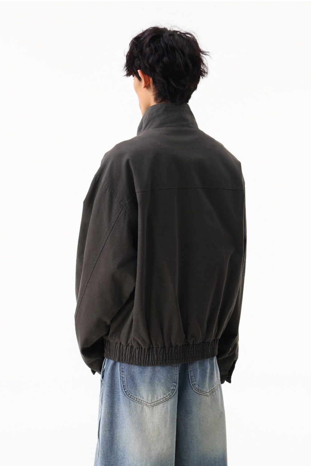 Structured Cotton Zip Jacket