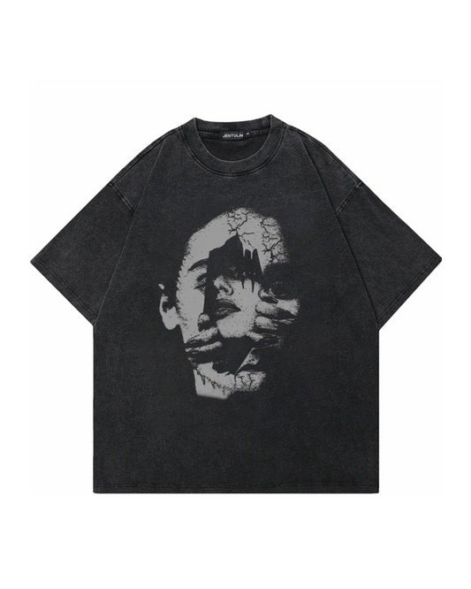 VISAGE GRAPHIC OVERSIZED TEE