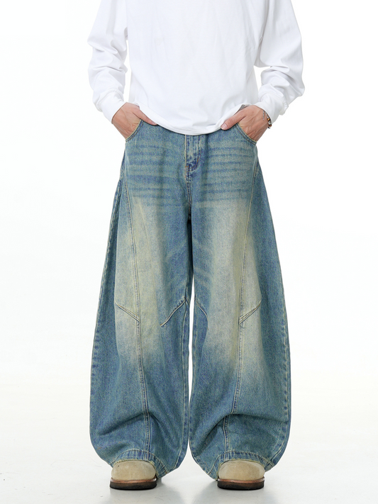 CONVEX PANEL SUPER WIDE-LEG JEANS