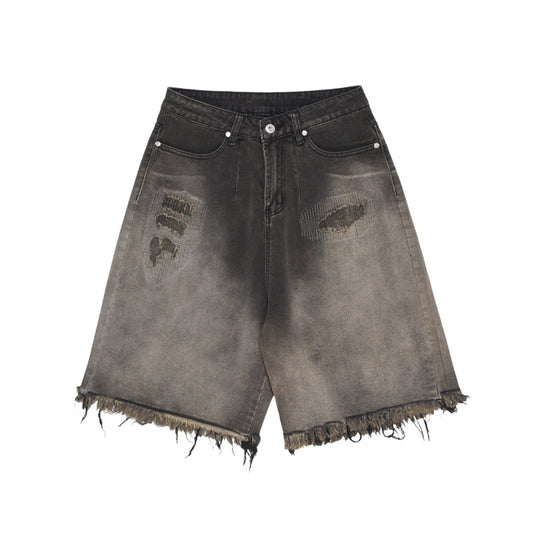NOIR FADE DENIM JORTS