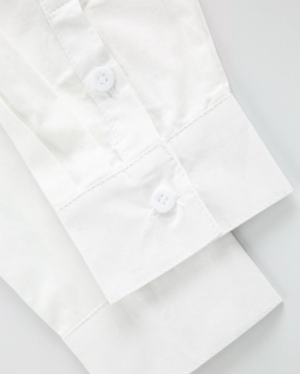 Boxy Cropped Cotton Poplin Shirt