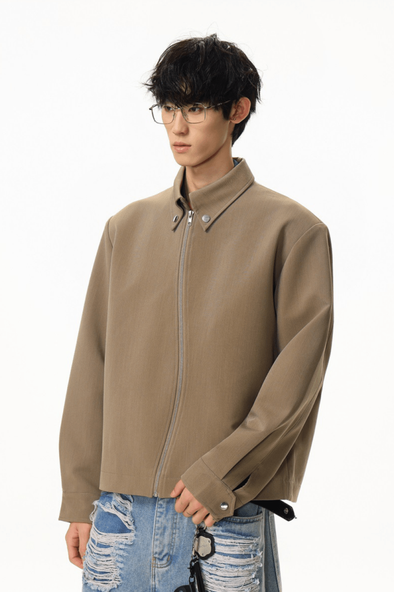 Asymmetric Zip Jacket - Revivo Avenue