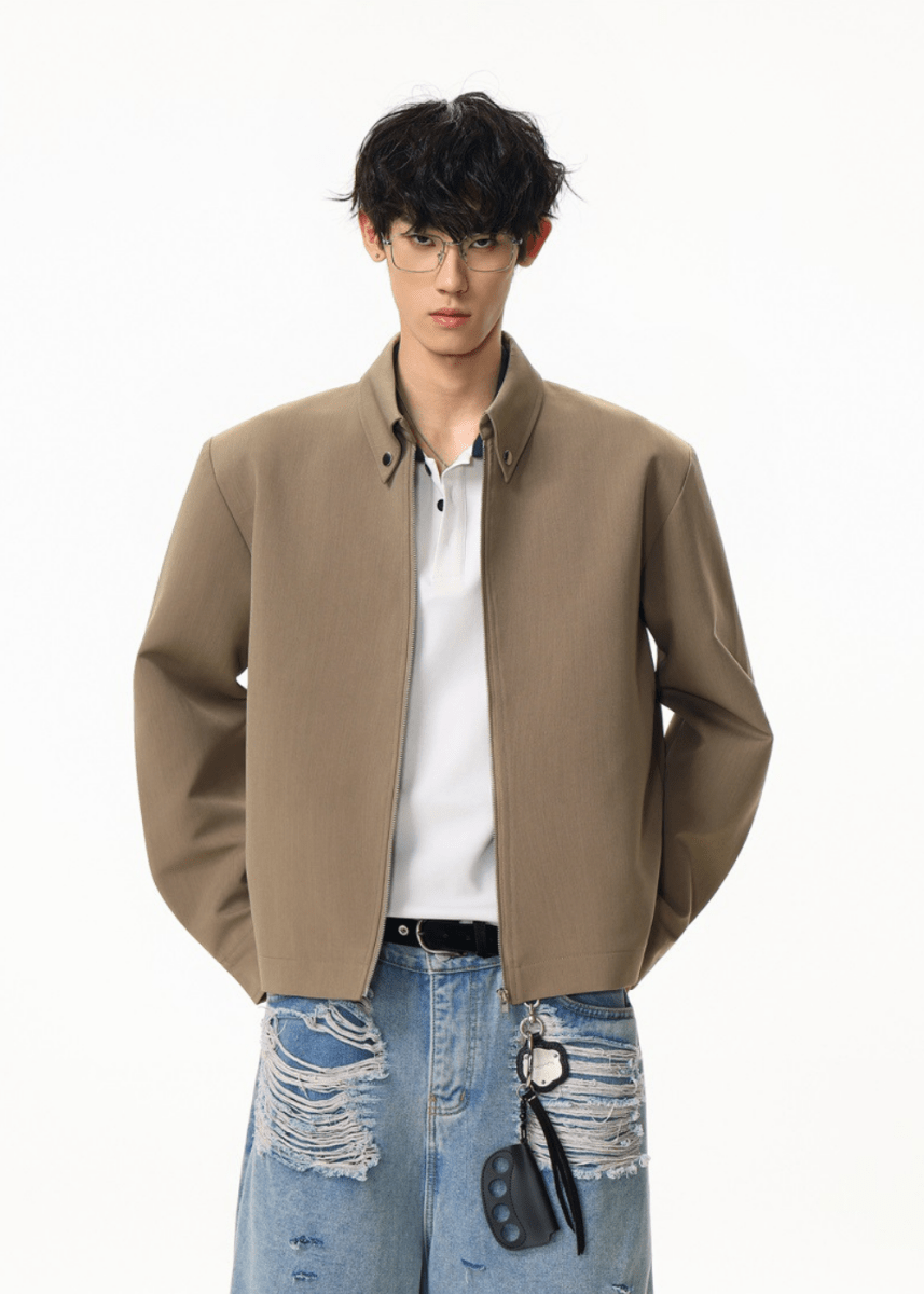 Asymmetric Zip Jacket - Revivo Avenue