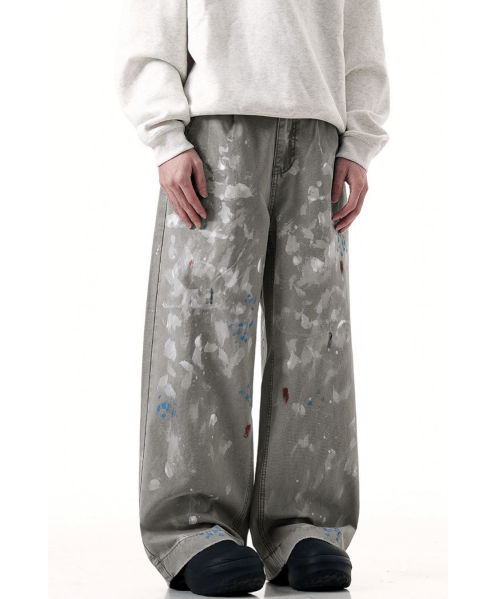 Brera Paint - Washed Wide Jeans - Revivo Avenue