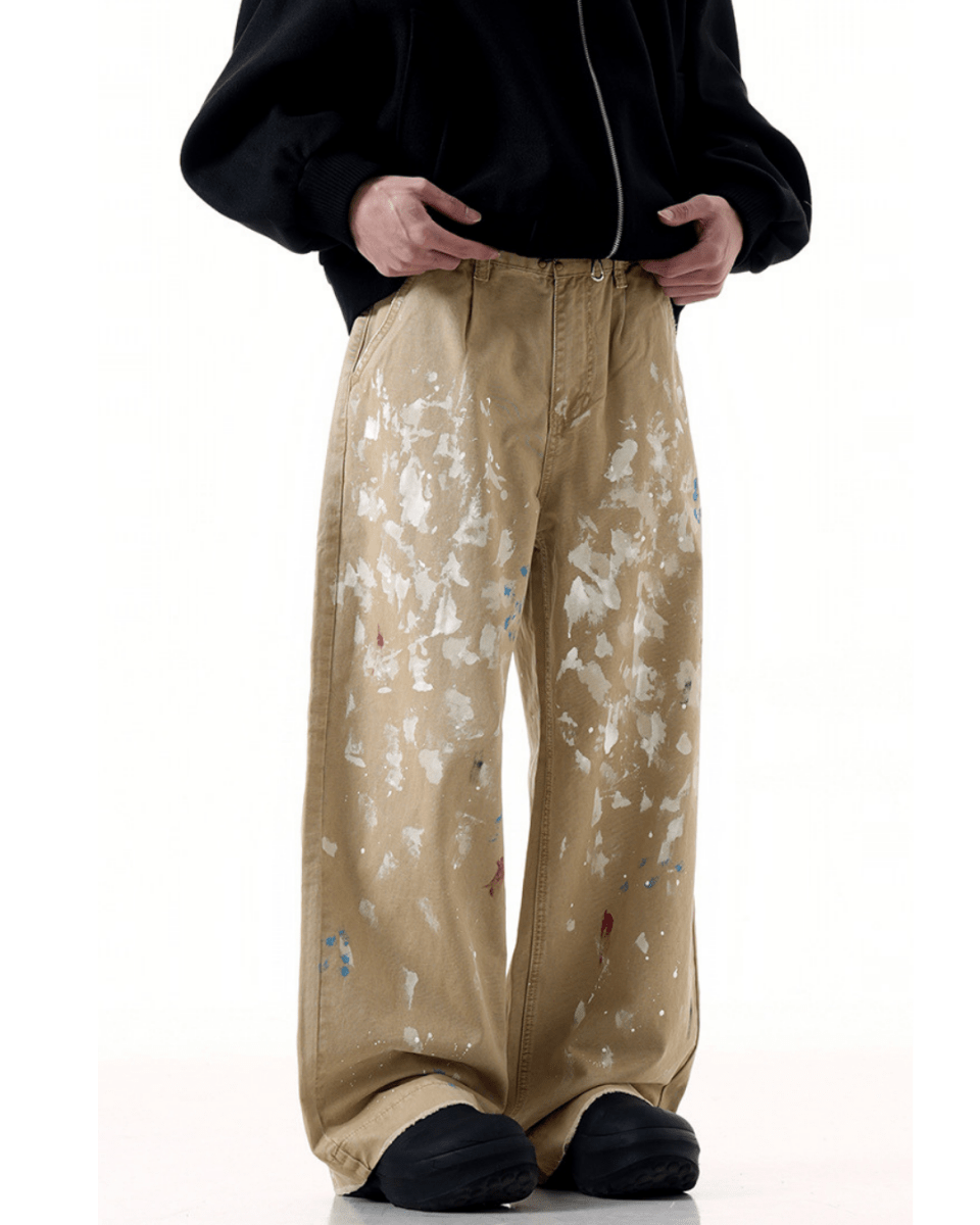 Brera Paint - Washed Wide Jeans - Revivo Avenue