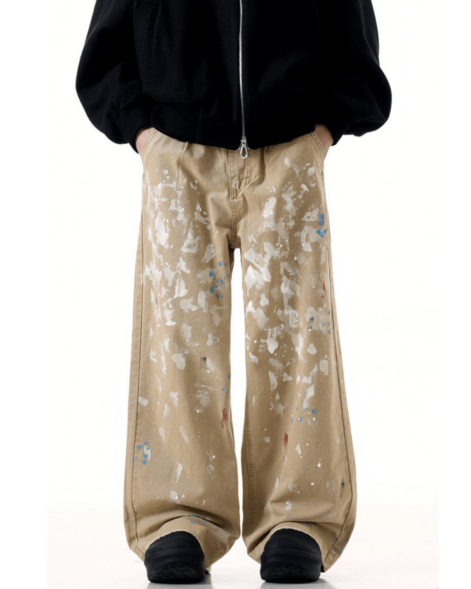 Brera Paint - Washed Wide Jeans - Revivo Avenue