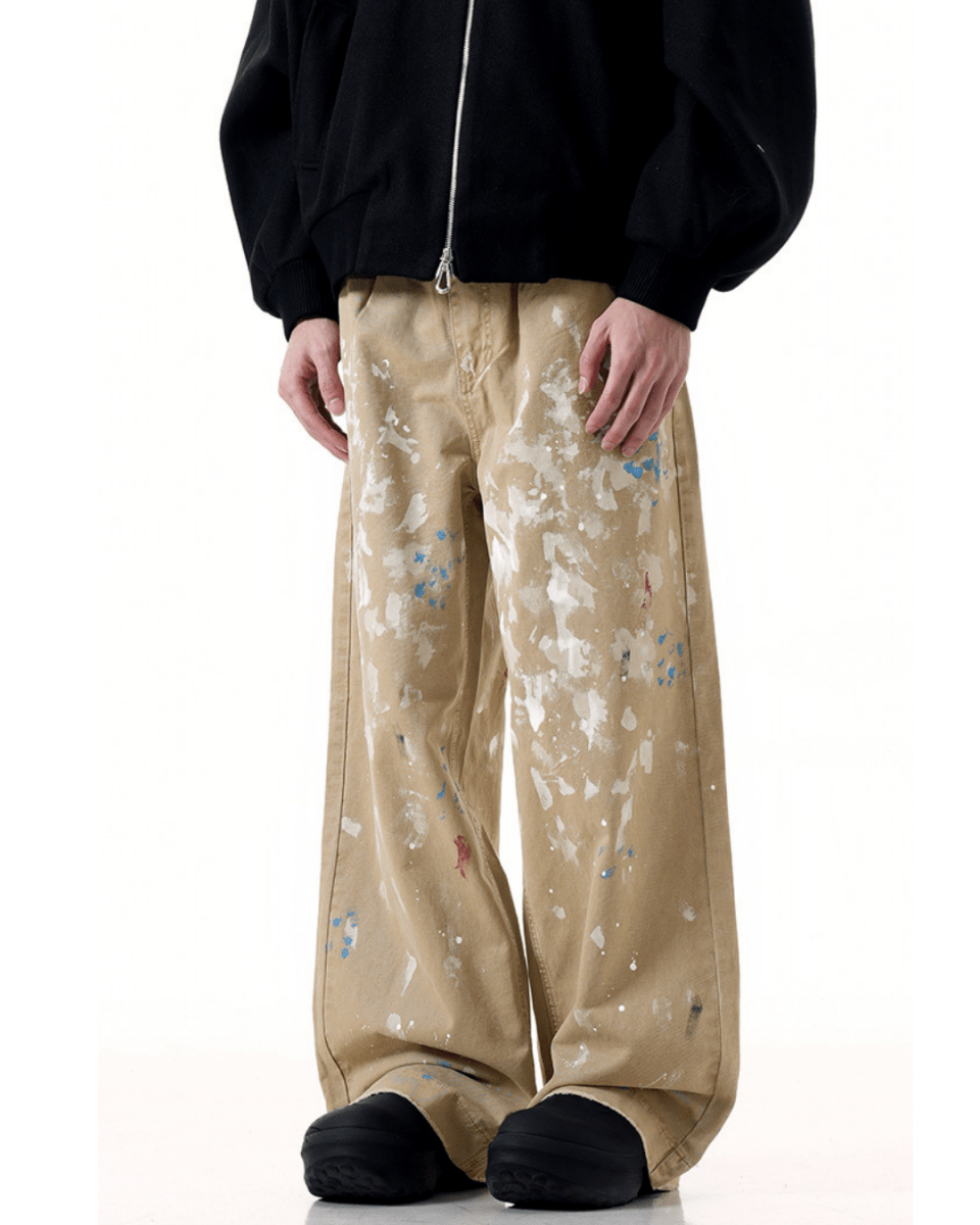 Brera Paint - Washed Wide Jeans - Revivo Avenue
