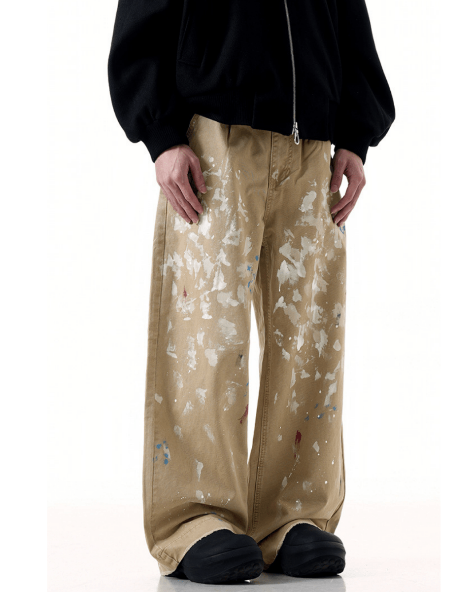 Brera Paint - Washed Wide Jeans - Revivo Avenue