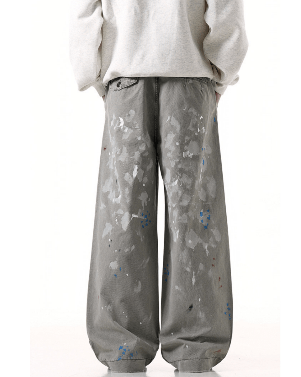 Brera Paint - Washed Wide Jeans - Revivo Avenue