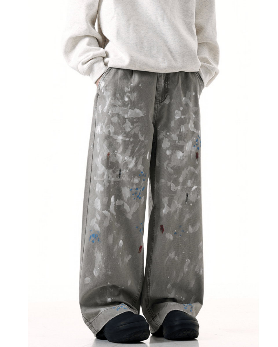 Brera Paint - Washed Wide Jeans - Revivo Avenue