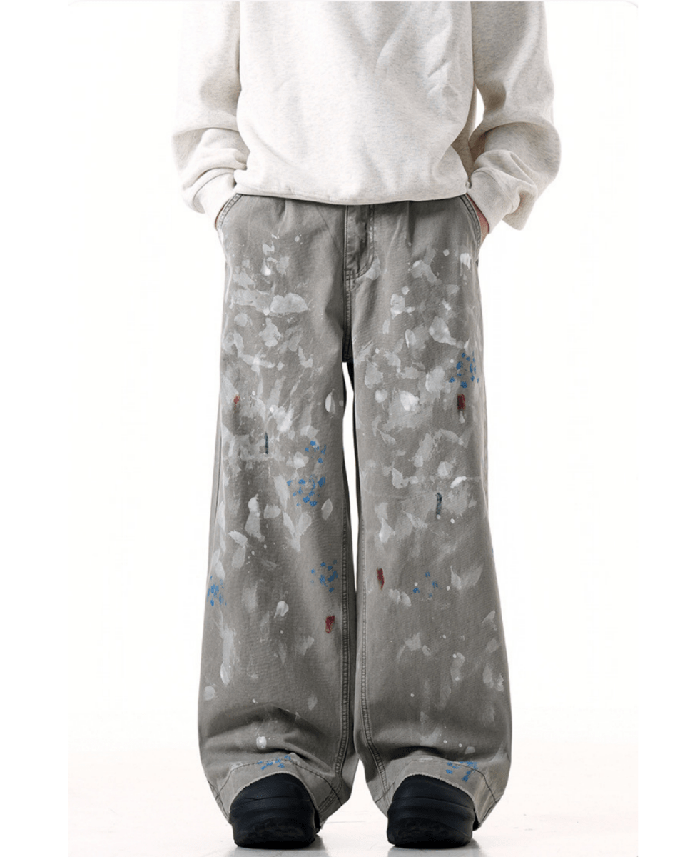 Brera Paint - Washed Wide Jeans - Revivo Avenue