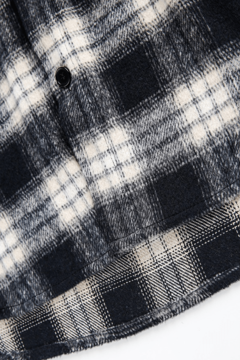 Checked Hooded Overshirt - Revivo Avenue