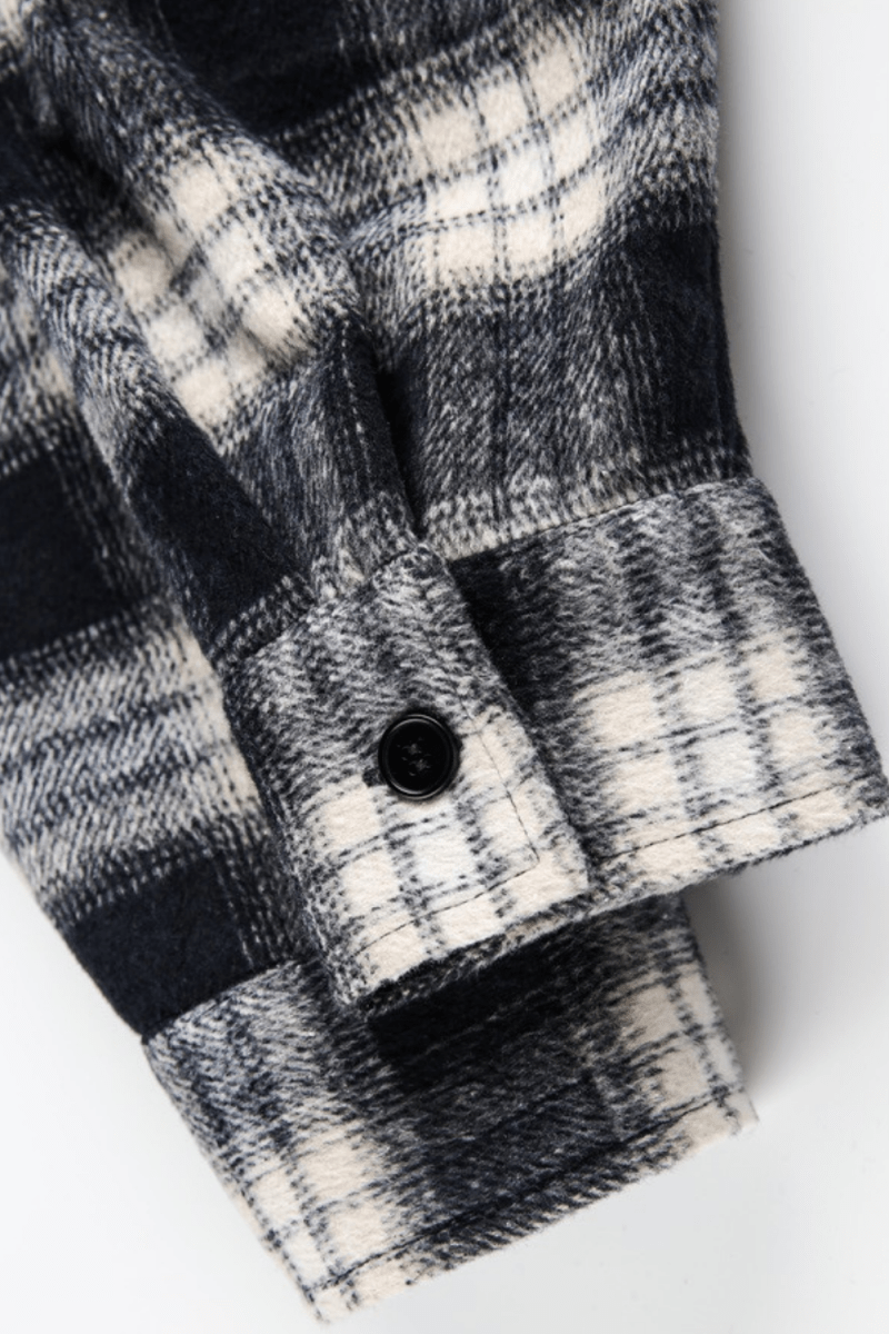 Checked Hooded Overshirt - Revivo Avenue