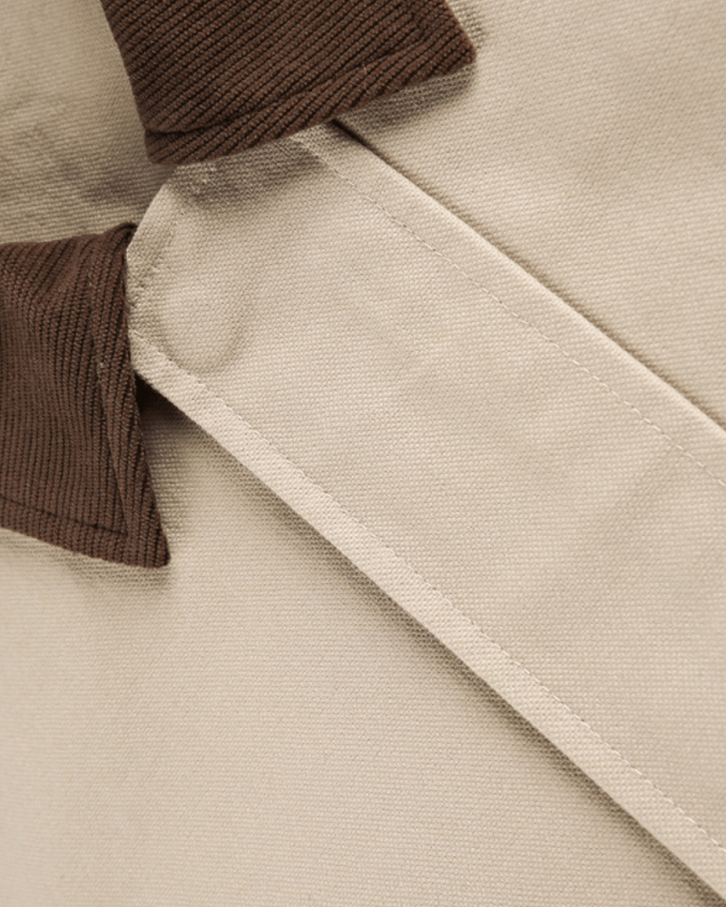 Contrast Collar Cotton Zip Jacket - Revivo Avenue