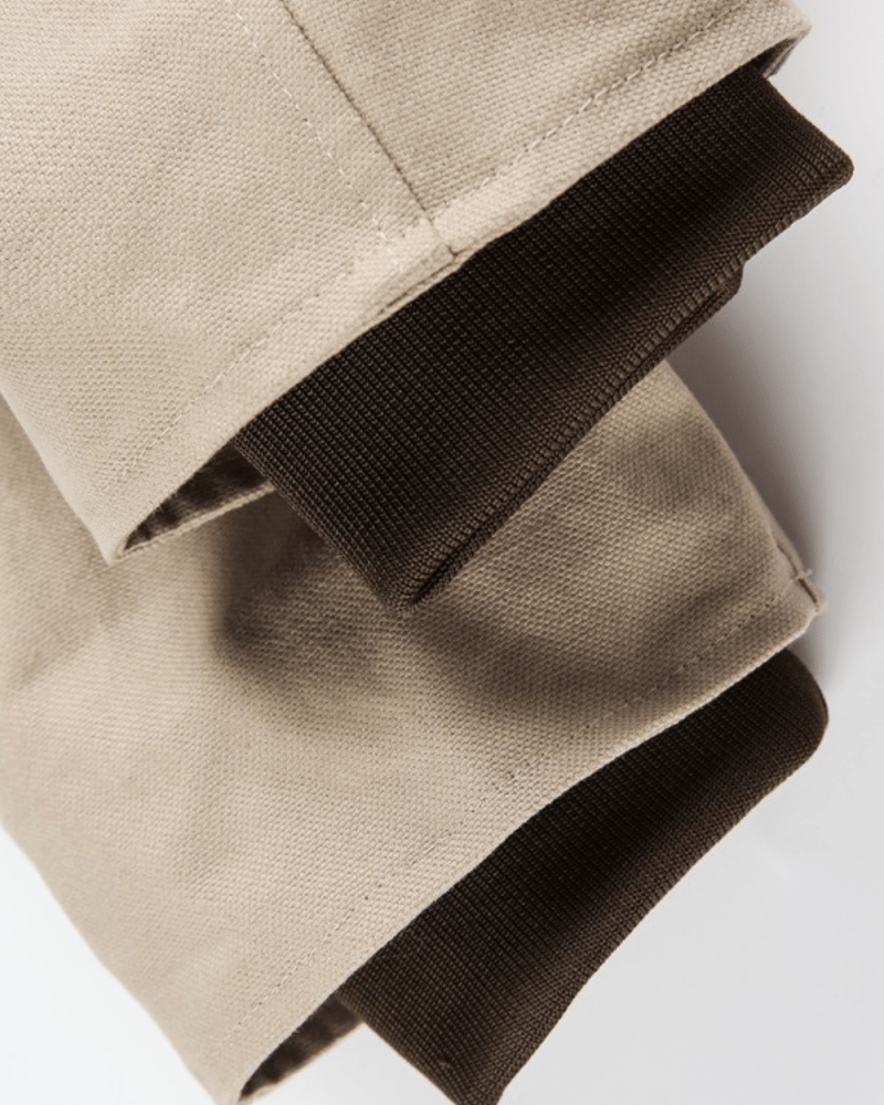 Contrast Collar Cotton Zip Jacket - Revivo Avenue