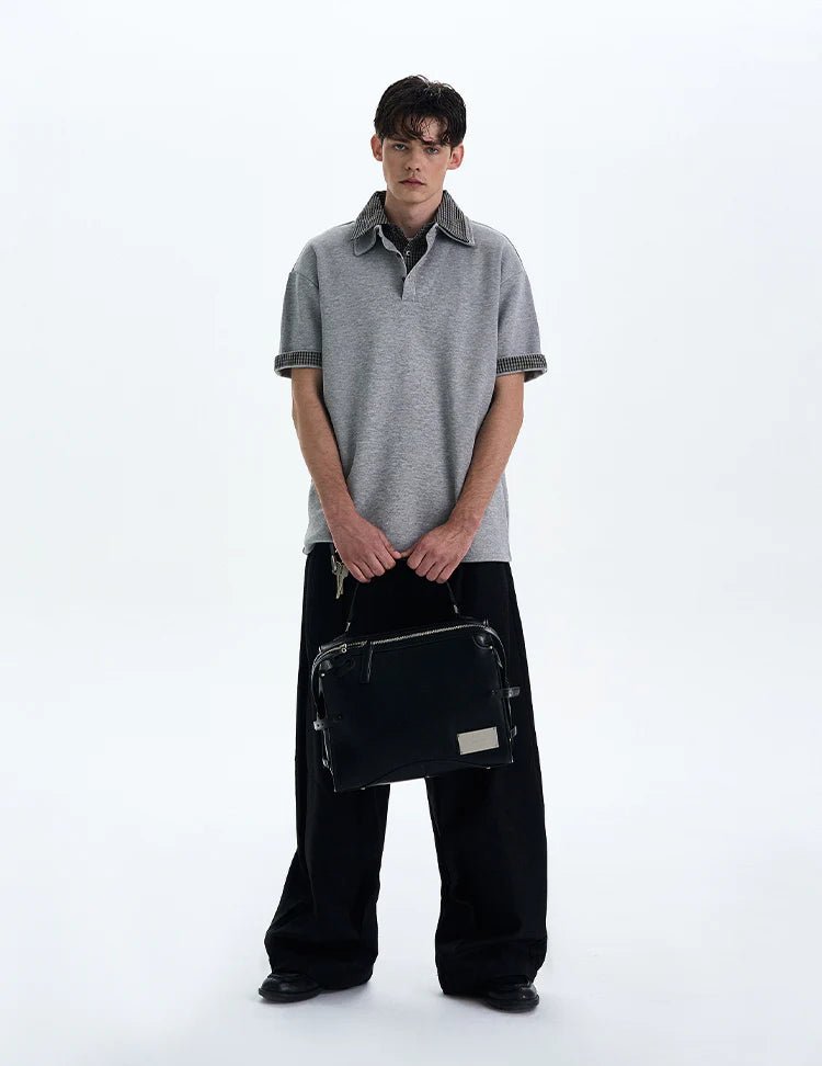 Contrast Collar Knit Polo - Revivo Avenue