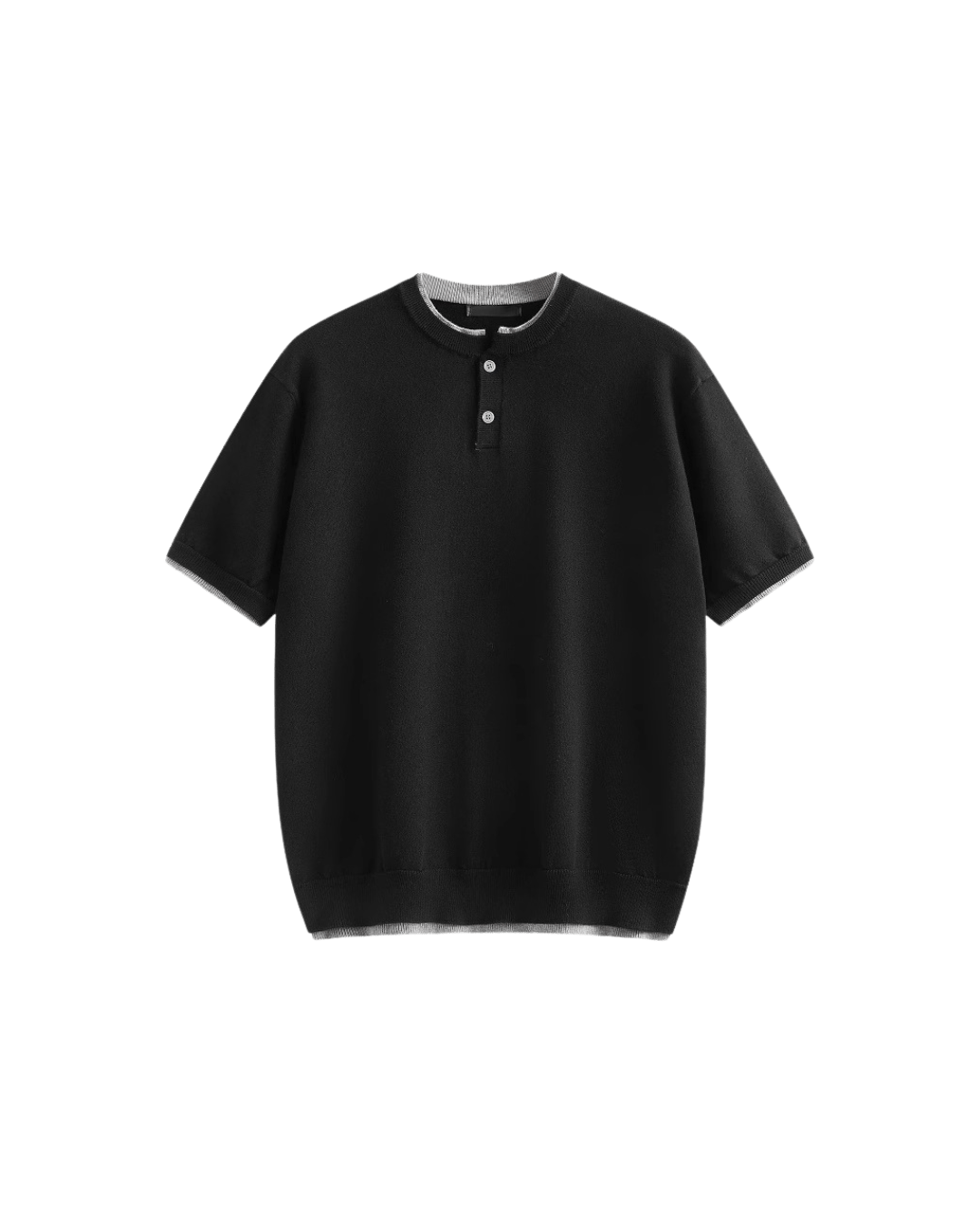 Contrast Trim Henley Tee - Revivo Avenue