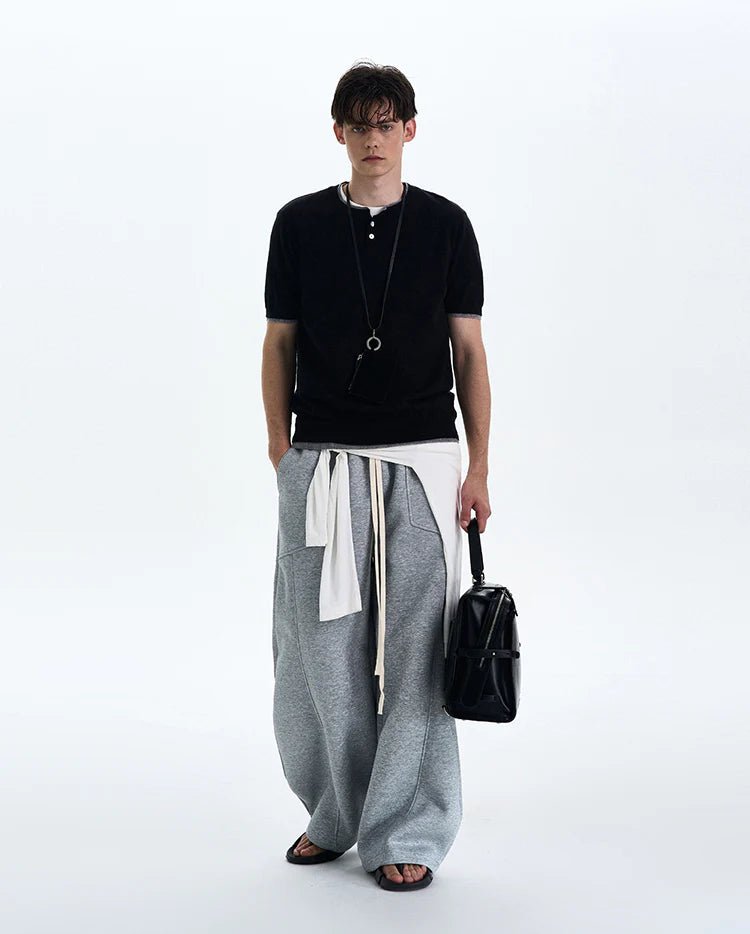 Contrast Trim Henley Tee - Revivo Avenue