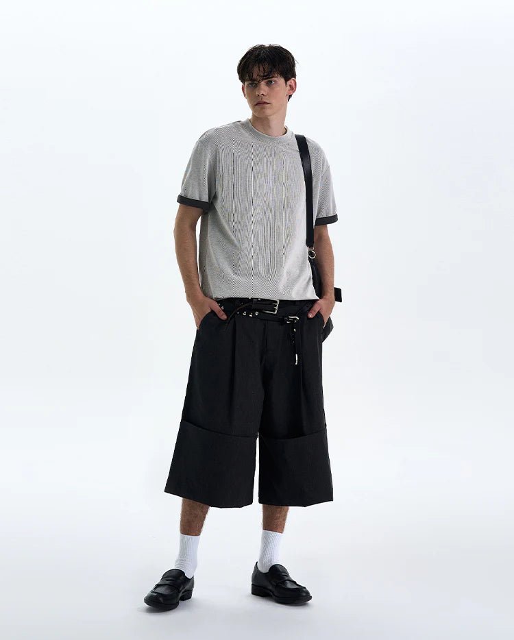 Double Sleeve Textured Tee - Revivo Avenue
