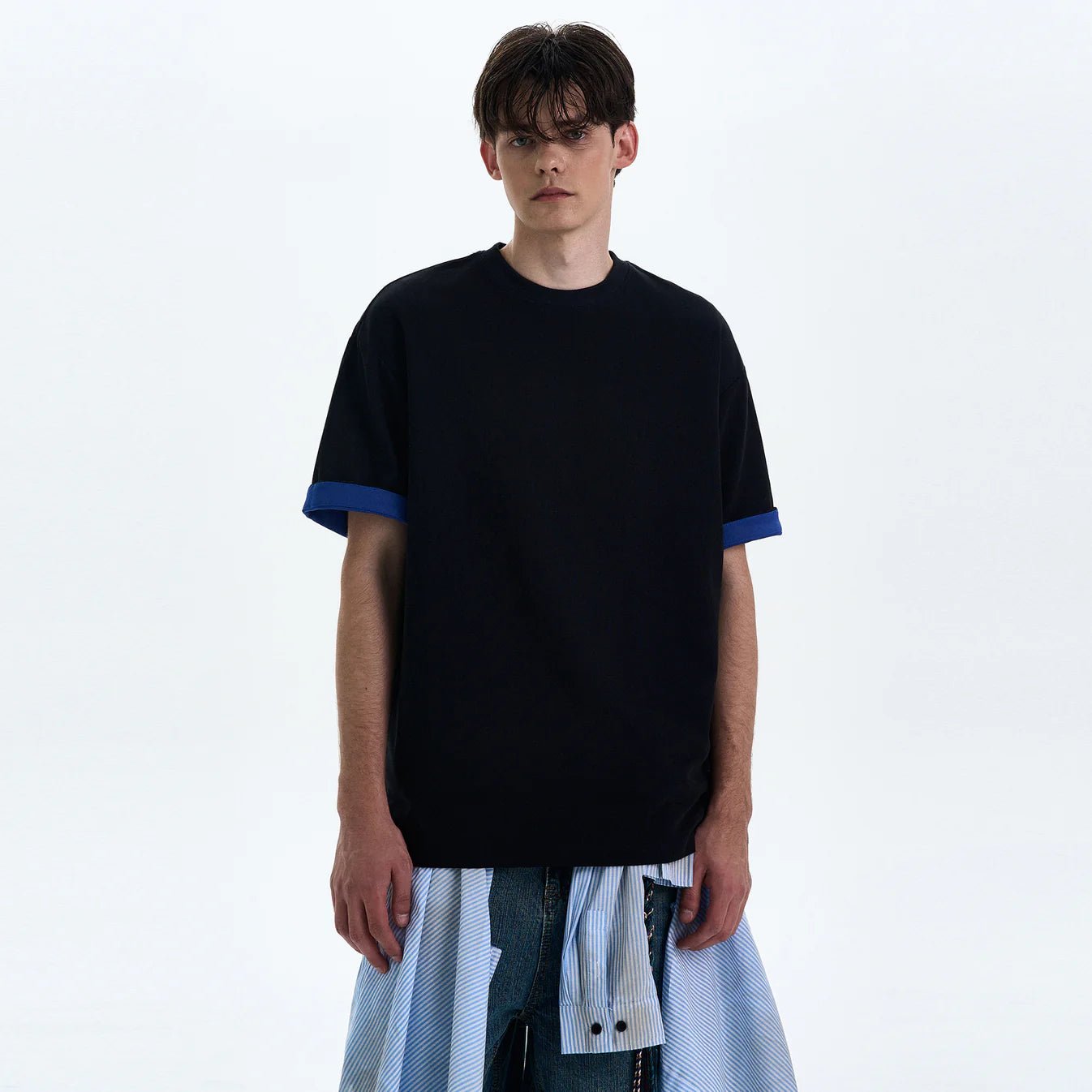 Double Sleeve Textured Tee - Revivo Avenue