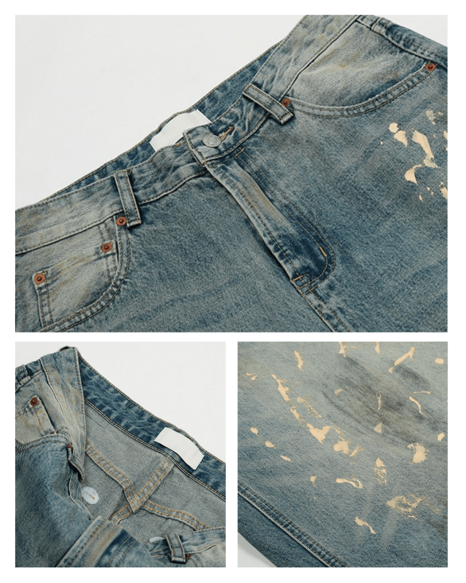 Dresden Paint - Fleck Wide Jeans - Revivo Avenue