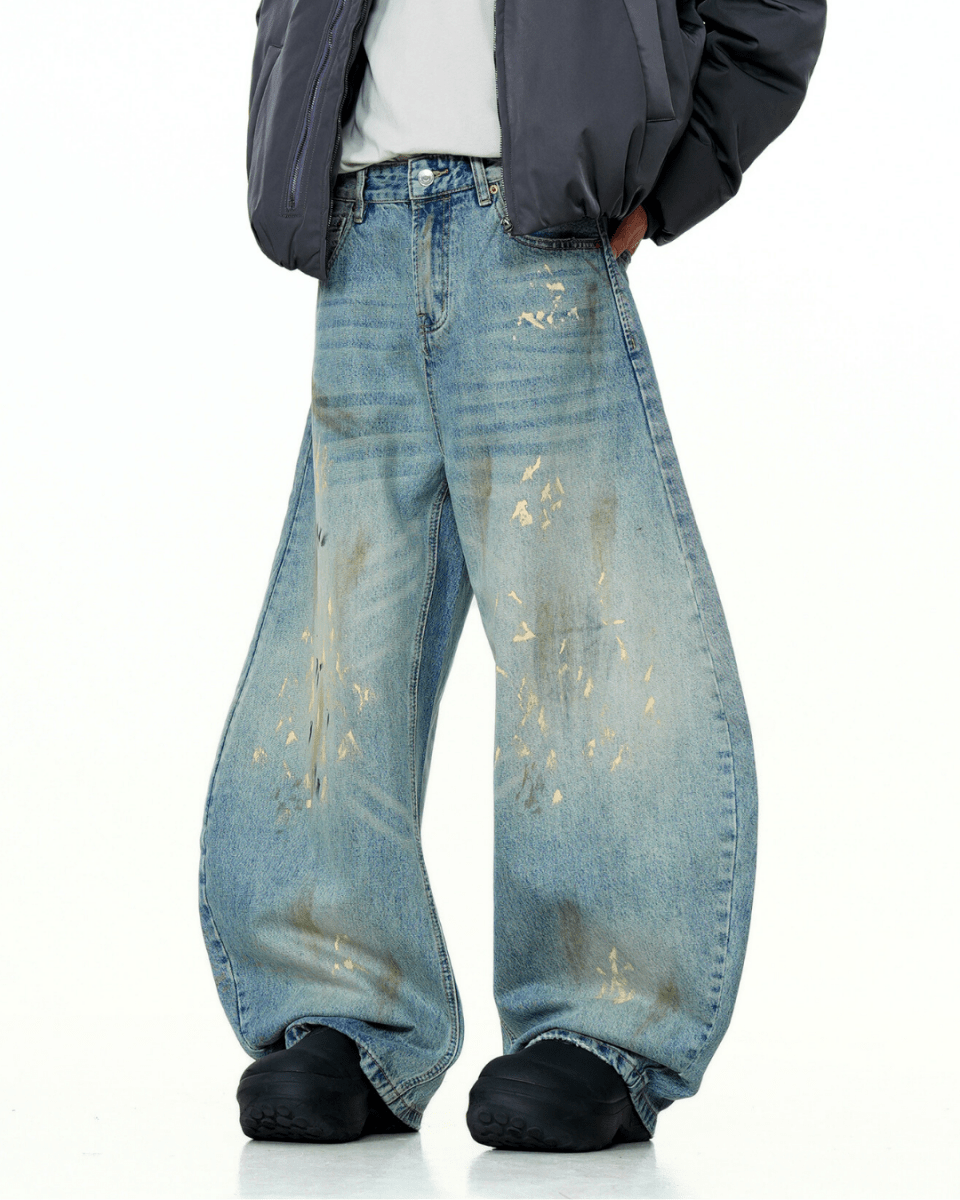 Dresden Paint - Fleck Wide Jeans - Revivo Avenue
