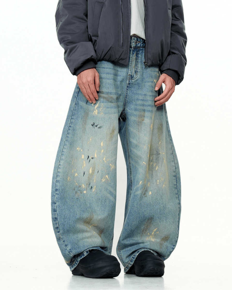 Dresden Paint - Fleck Wide Jeans - Revivo Avenue