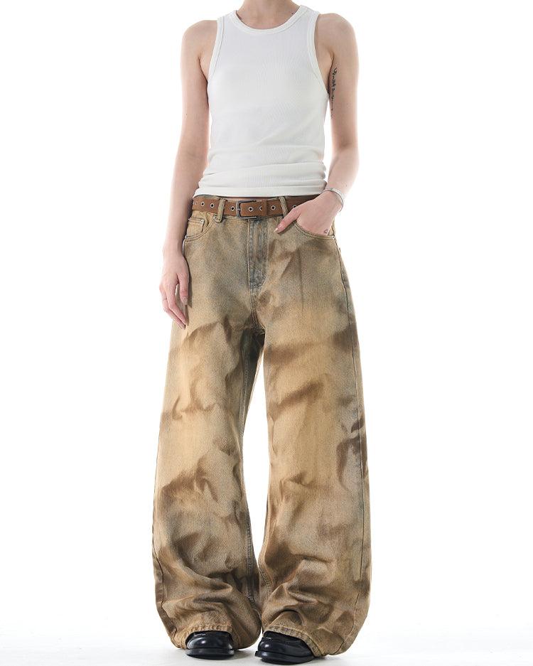 Earth Dyed Wide - Leg Jeans - Revivo Avenue
