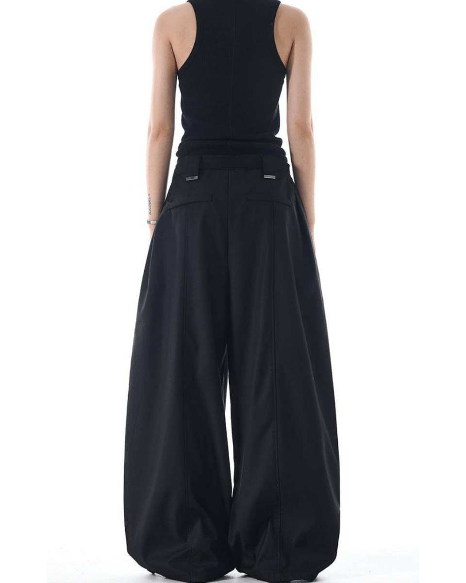 Empire Waist Belted Pants - Revivo Avenue