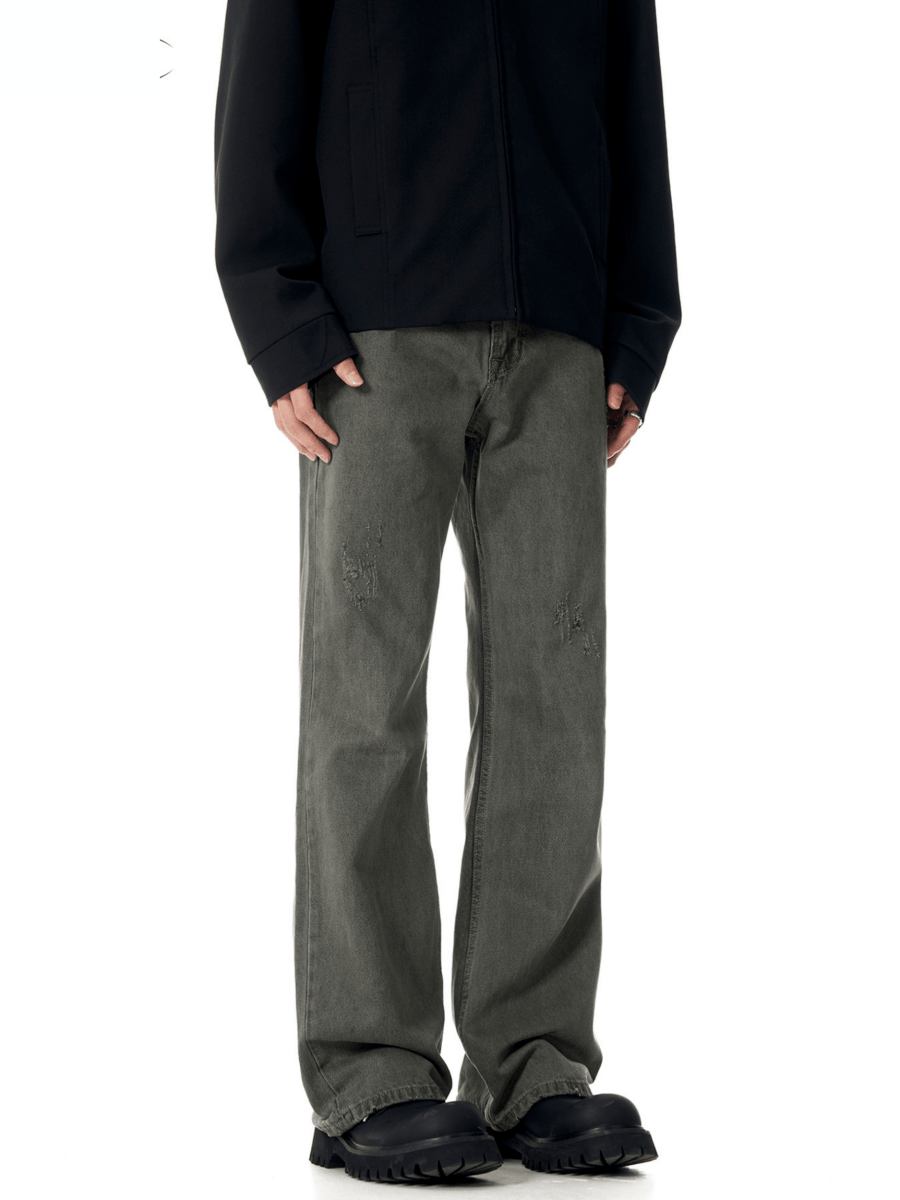 Fade Distress Straight - Leg Jeans - Revivo Avenue