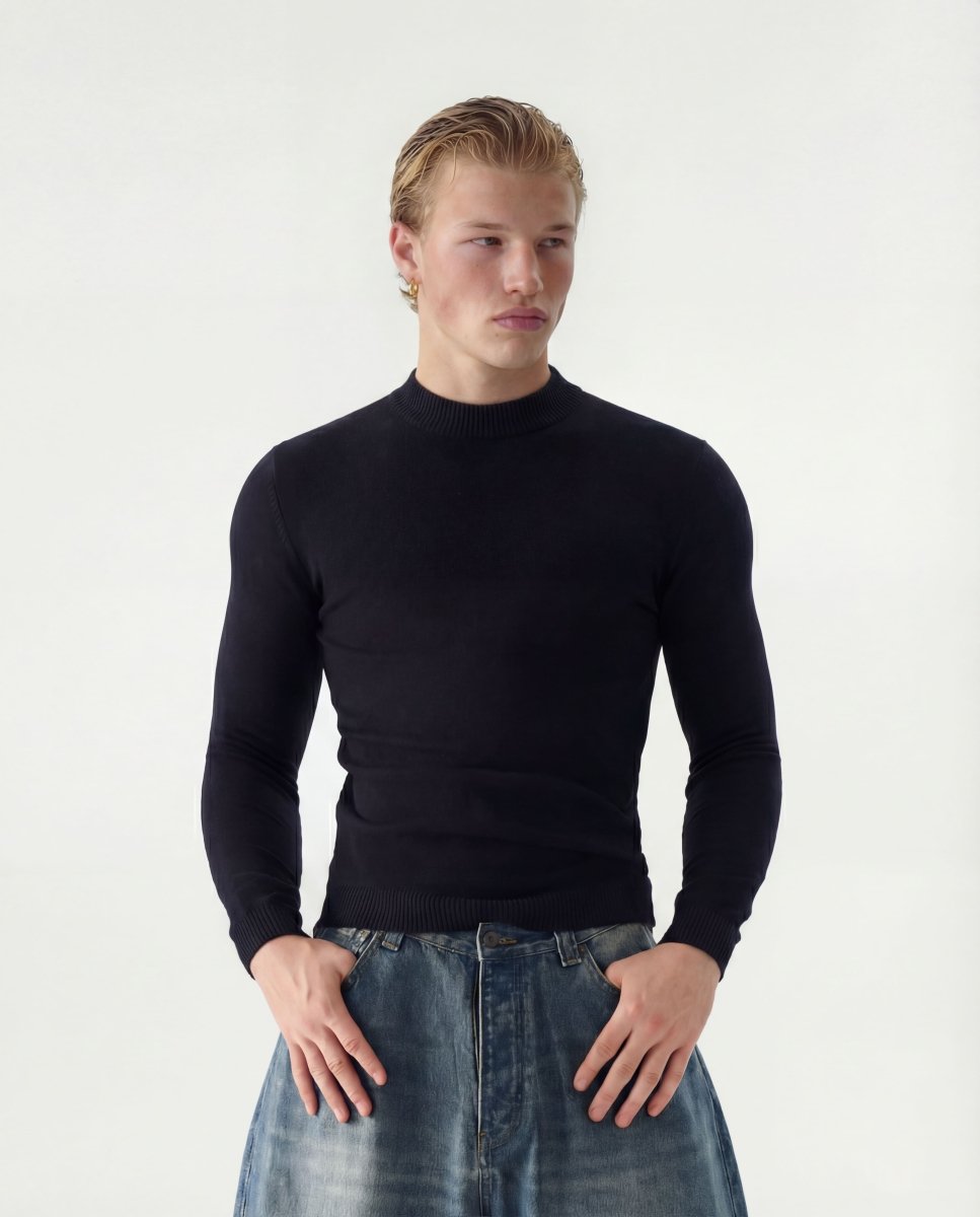 Fitted Knit Sweater - Revivo Avenue