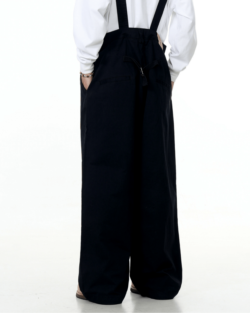 Geneva Suspender Pleated Pants - Revivo Avenue