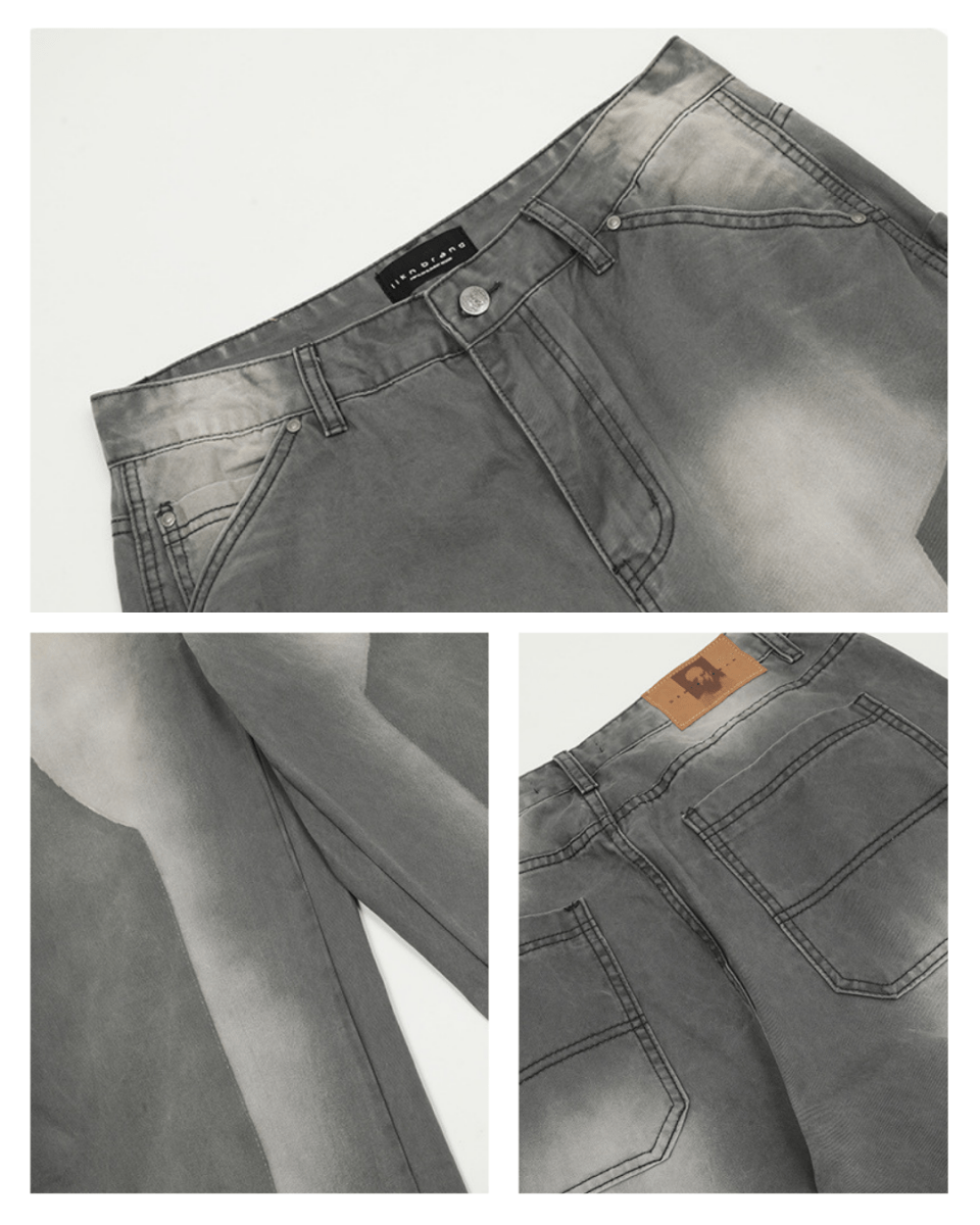 Kyoto Paint - Stain Wide Jeans - Revivo Avenue