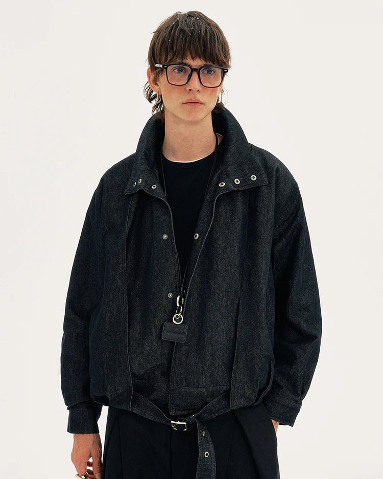 Raw Belted Jacket - Revivo Avenue