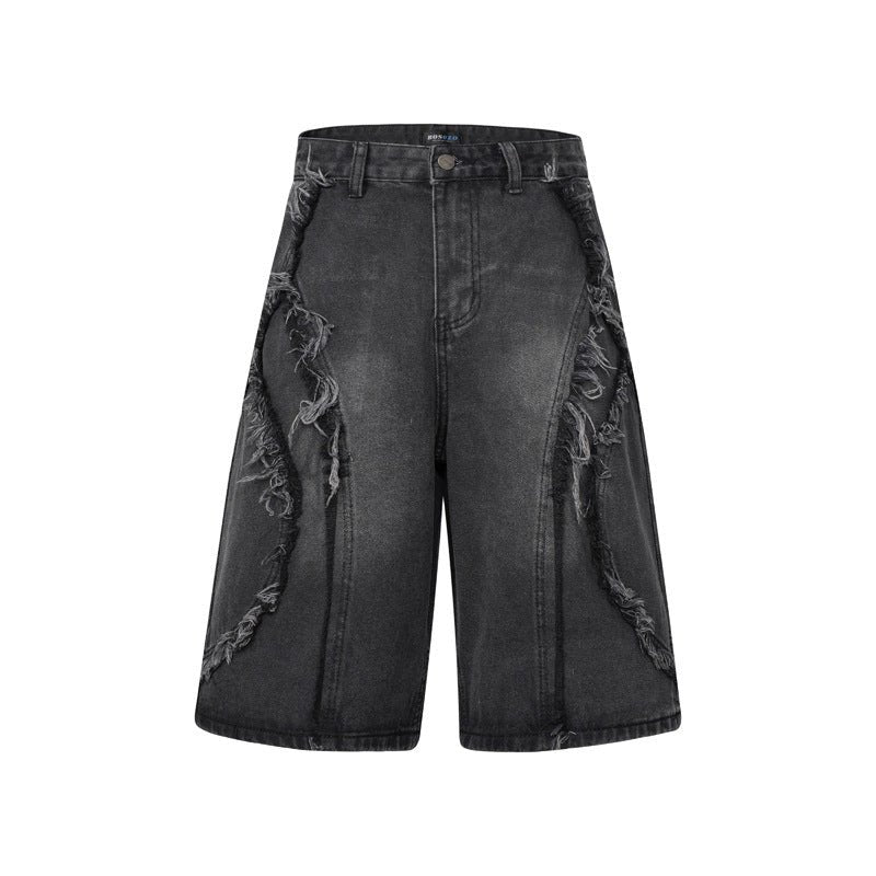 Rogue Distressed Denim Jorts - Revivo Avenue