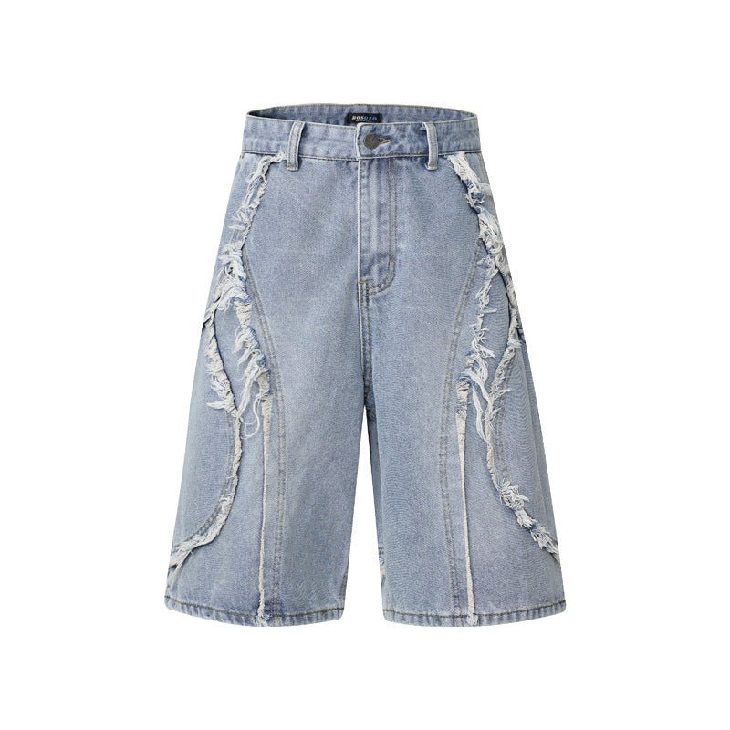 Rogue Distressed Denim Jorts - Revivo Avenue