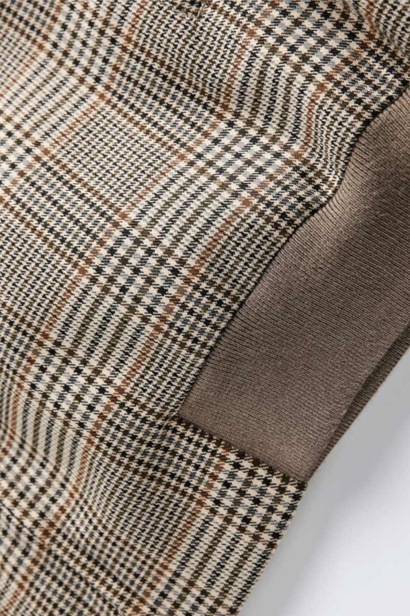 Signature Checkered Zip Jacket - Revivo Avenue