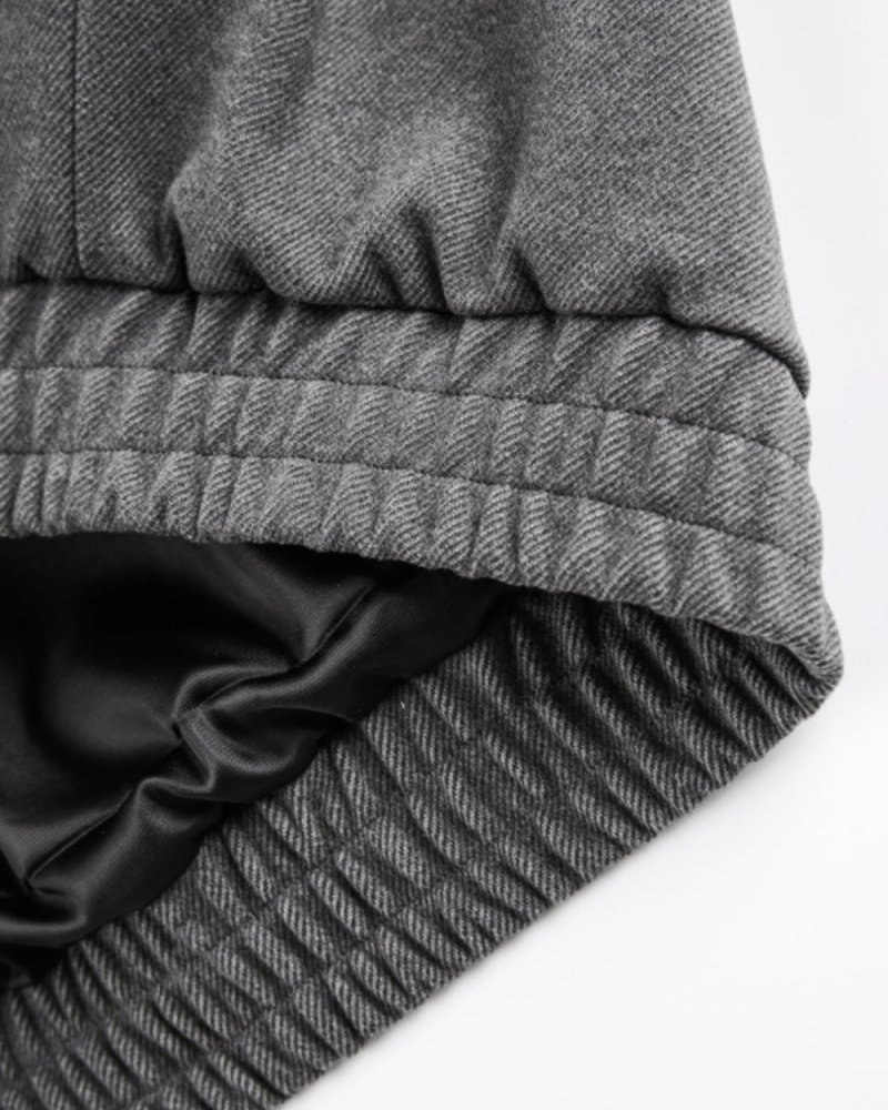 Structured Cotton Bomber Jacket - Revivo Avenue