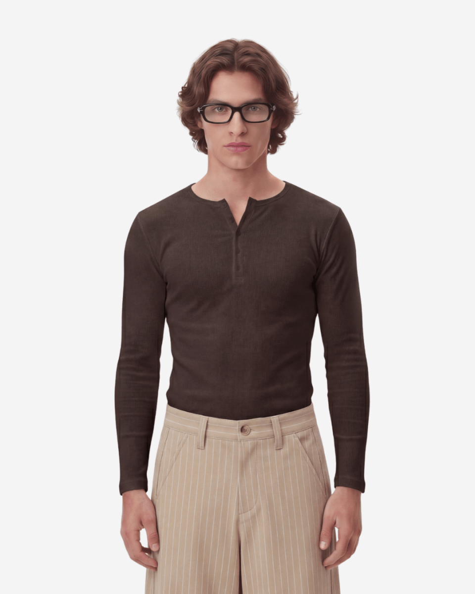 Tobacco Road Fine Rib Henley - Revivo Avenue