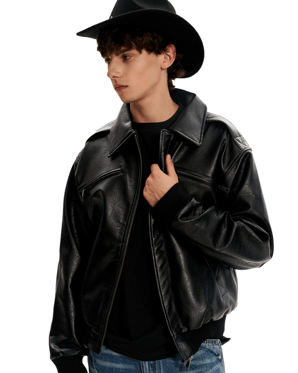 Vault Faux Leather Jacket - Revivo Avenue