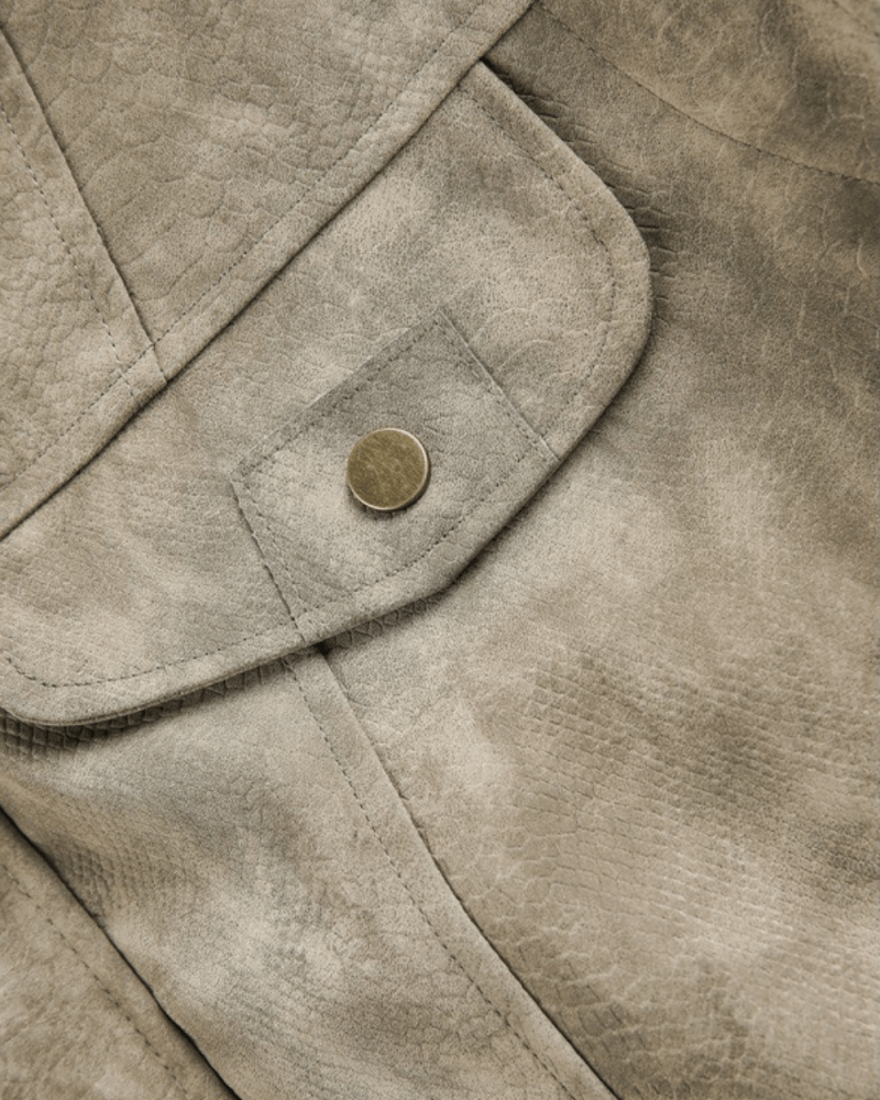 Vintage Python Faux Leather Jacket - Revivo Avenue